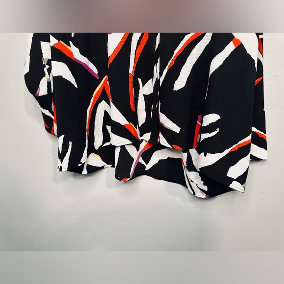 NEW Marks & Spencer Jacquard Blouse Double Breasted Black Print SZ 16/XL - Picture 6 of 16